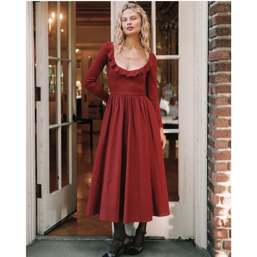 Brand new Christy dawn Marion Dress red S